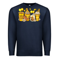 Navy childhood cancer coffee cups Premium Sweatshirt - Zillion Design Studio