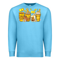 Ocean Blue childhood cancer coffee cups Premium Sweatshirt - Zillion Design Studio