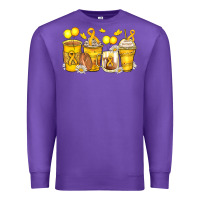 Purple childhood cancer coffee cups Premium Sweatshirt - Zillion Design Studio