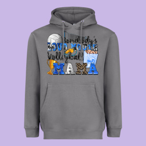 Somebody's Loud Mouth Volleyball Mama Heavyweight Hoodie Designed By Zillion Design Studio