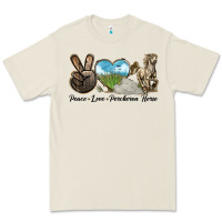 Peace Love Percheron Horse Premium Tee | Teevron
