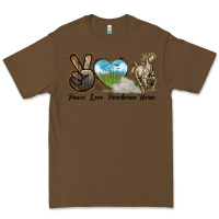 Cacao Peace Love Percheron Horse Premium Tee - LillyAllenDesigns