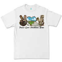 White Peace Love Percheron Horse Premium Tee - LillyAllenDesigns