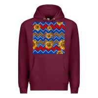 Burgundy 4th of july sunflower seamless  pattern Premium Hoodie - BundleAndBundleShop