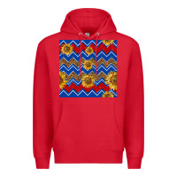 Red 4th of july sunflower seamless  pattern Premium Hoodie - BundleAndBundleShop