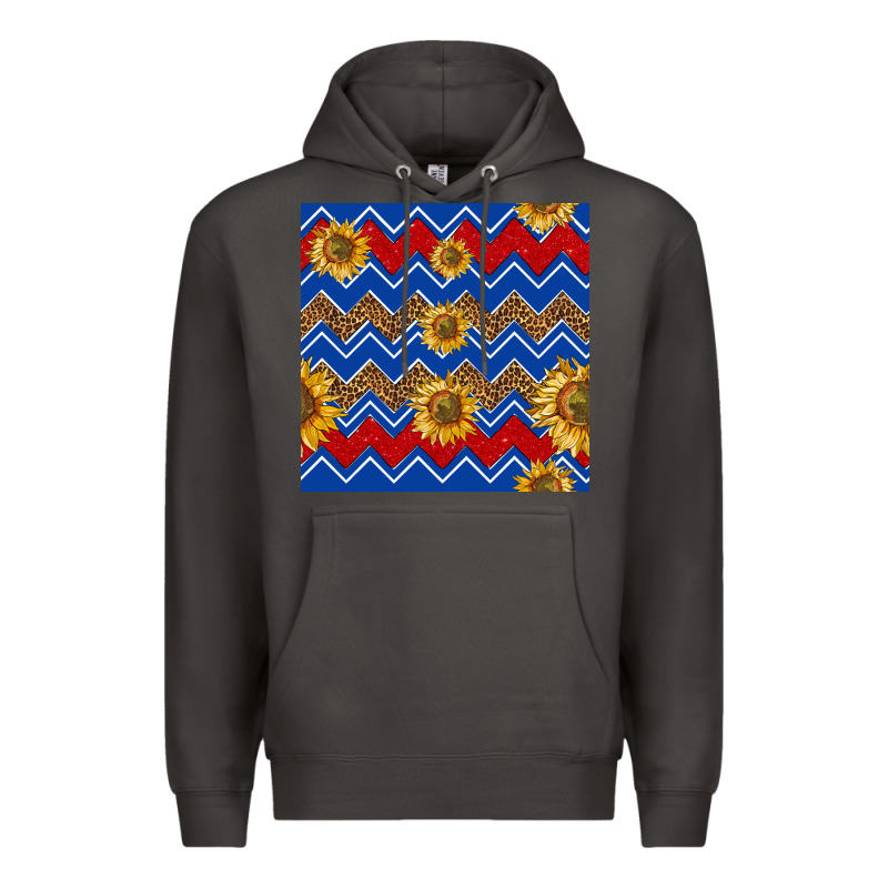 4th Of July Sunflower Seamless  Pattern Premium Hoodie by BundleAndBundleShop | Teevron