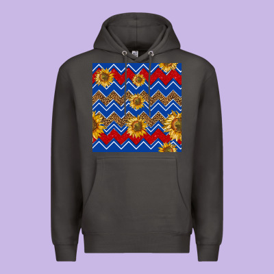 4th Of July Sunflower Seamless  Pattern Premium Hoodie Designed By Bundleandbundleshop
