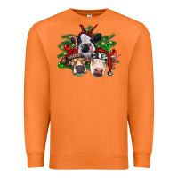 Carrot christmas cows with tree Premium Sweatshirt - RanaPortraitStore