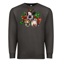 Smoke christmas cows with tree Premium Sweatshirt - RanaPortraitStore