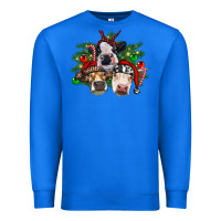 True Royal christmas cows with tree Premium Sweatshirt - RanaPortraitStore