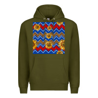 Army Green 4th of july sunflower seamless  pattern Premium Hoodie - BundleAndBundleShop