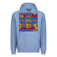 Colony Blue 4th of july sunflower seamless  pattern Premium Hoodie - BundleAndBundleShop