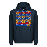 Navy 4th of july sunflower seamless  pattern Premium Hoodie - BundleAndBundleShop