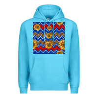 Ocean Blue 4th of july sunflower seamless  pattern Premium Hoodie - BundleAndBundleShop