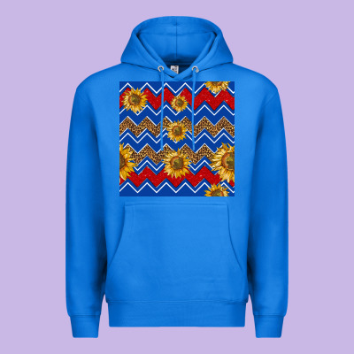4th Of July Sunflower Seamless  Pattern Premium Hoodie Designed By Bundleandbundleshop