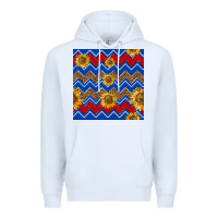 White 4th of july sunflower seamless  pattern Premium Hoodie - BundleAndBundleShop