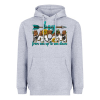 Heather Grey boy mom from son up to son down  western Heavyweight Hoodie - texasbilliewilder