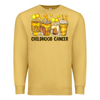 Antique Gold childhood cancer coffee cups Premium Sweatshirt - Zillion Design Studio