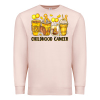 Pale Pink childhood cancer coffee cups Premium Sweatshirt - Zillion Design Studio