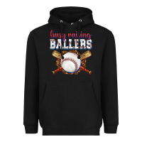 Black busy raising ballers baseball Heavyweight Hoodie - texasbilliewilder