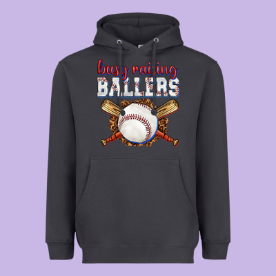 Heavyweight Hoodie busy raising ballers baseball