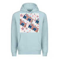 Blue Mist american mama seamless pattern Premium Hoodie - BundleAndBundleShop