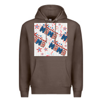 Coffee american mama seamless pattern Premium Hoodie - BundleAndBundleShop