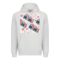 Dove Grey american mama seamless pattern Premium Hoodie - BundleAndBundleShop