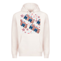 Pale Pink american mama seamless pattern Premium Hoodie - BundleAndBundleShop