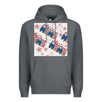 Rock american mama seamless pattern Premium Hoodie - BundleAndBundleShop