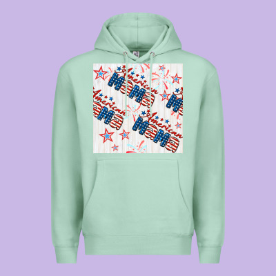 American Mama Seamless Pattern Premium Hoodie Designed By Bundleandbundleshop
