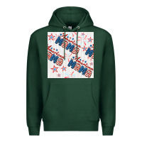 Sports Green american mama seamless pattern Premium Hoodie - BundleAndBundleShop