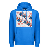 True Royal american mama seamless pattern Premium Hoodie - BundleAndBundleShop