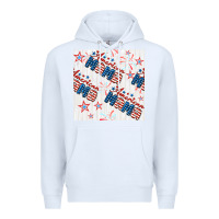 White american mama seamless pattern Premium Hoodie - BundleAndBundleShop
