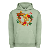 Pigment Oil Green Churros with love and sombrero Urban Hoodie - AdoDesignShop