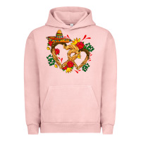 Pigment Salmon Churros with love and sombrero Urban Hoodie - AdoDesignShop
