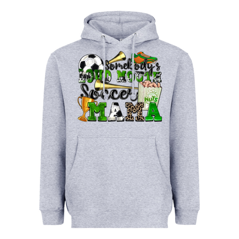 Somebody's Loud Mouth Soccer Mama Heavyweight Hoodie by Zillion Design Studio | Teevron