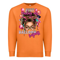 Carrot just minding my balloon business messy bun Premium Sweatshirt - texasbilliewilder