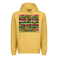 Antique Gold sunflower cactus Premium Hoodie - JahusDesignShop