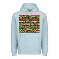 Blue Mist sunflower cactus Premium Hoodie - JahusDesignShop