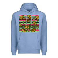 Colony Blue sunflower cactus Premium Hoodie - JahusDesignShop