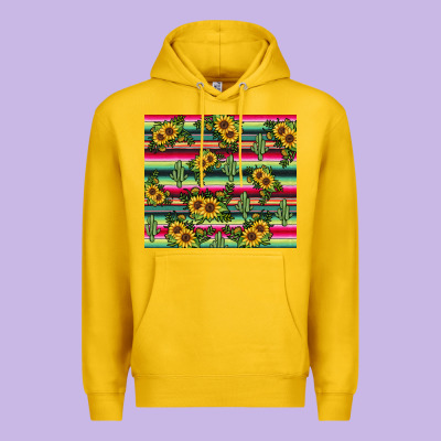 Sunflower Cactus Premium Hoodie Designed By Jahusdesignshop