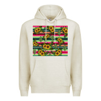 Oatmeal Heather sunflower cactus Premium Hoodie - JahusDesignShop