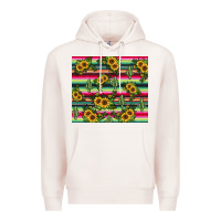 Pale Pink sunflower cactus Premium Hoodie - JahusDesignShop