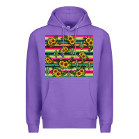 Purple sunflower cactus Premium Hoodie - JahusDesignShop