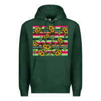 Sports Green sunflower cactus Premium Hoodie - JahusDesignShop