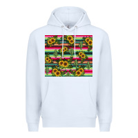 White sunflower cactus Premium Hoodie - JahusDesignShop