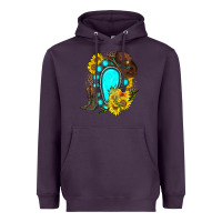 Plum western turquoise gemstone Heavyweight Hoodie - Zillion Design Studio