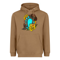 Toasted Coconut western turquoise gemstone Heavyweight Hoodie - Zillion Design Studio