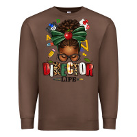 Chestnut director life afro messy bun Premium Sweatshirt - texasbilliewilder